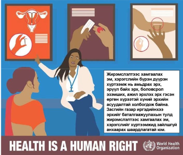 Жирэмслэлтээс хамгаалах эм, хэрэгслийн хүртээмж нь хүний эрхтэй салшгүй ...